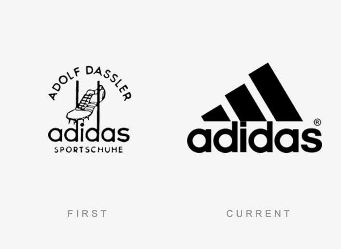 Adidas old and new logo