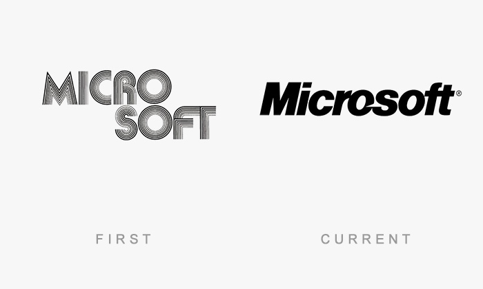 Microsoft old and new logo