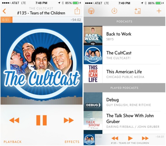 Overcast magically erases the pauses in podcasts so you can listen faster.