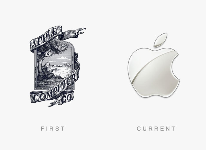 apple old and new logo