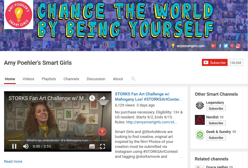 Amy Poehler Smart Girls Youtube Channel