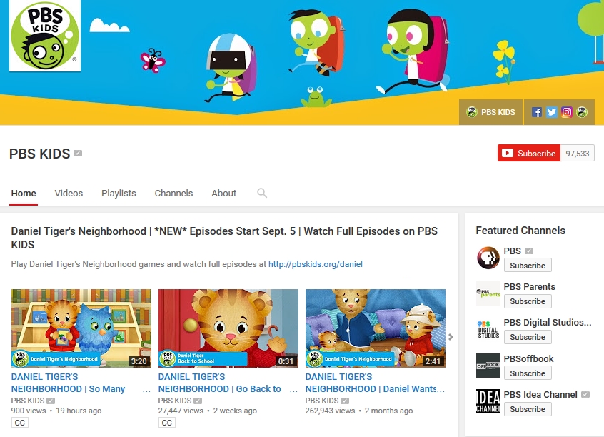 PBS Kids YouTube Channel