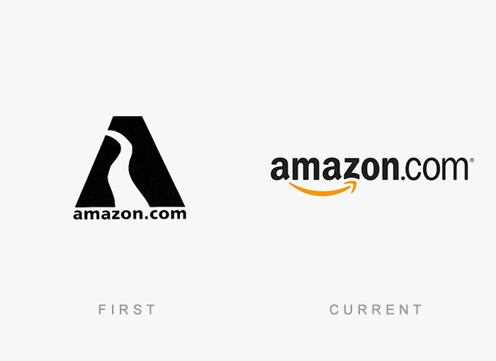 Amazon old and new logo