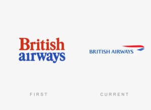 British Airways old and new logo - WizMojo