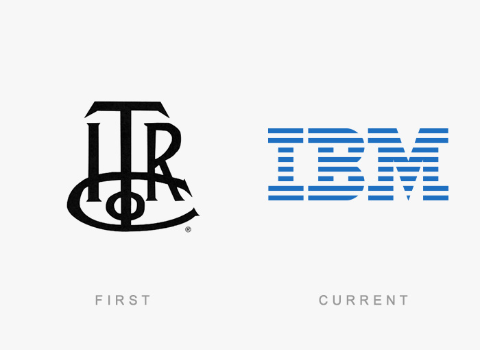 Ibm old and new logo