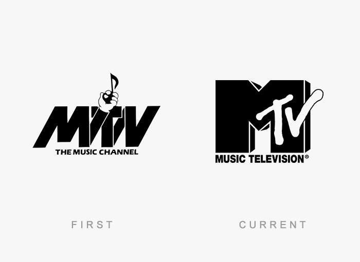 Mtv old and new logo