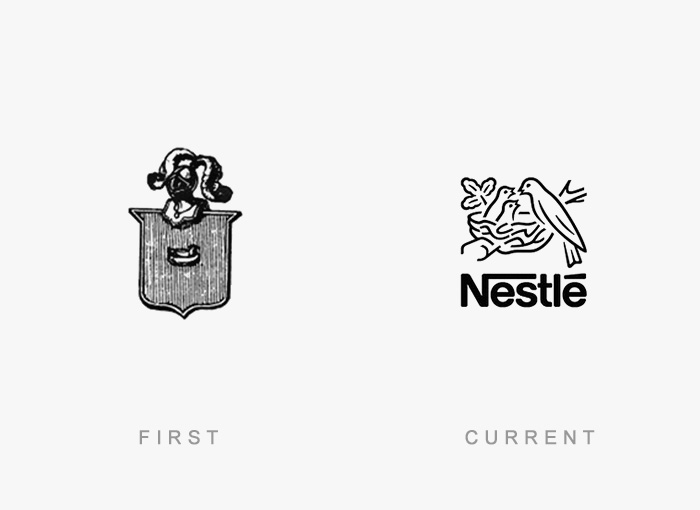 Nestle old and new logo