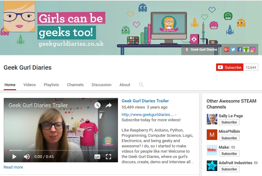 Geek Gurl Diaries Youtube Channel