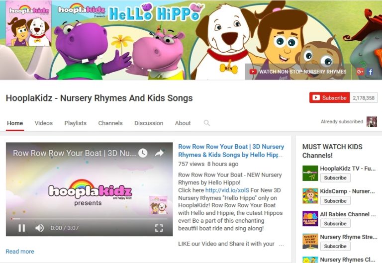 10 Most Popular YouTube Channels for Kids