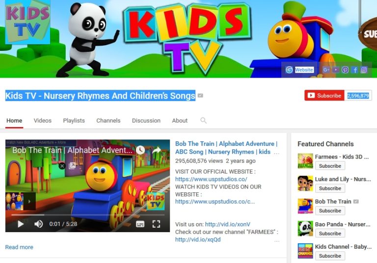 10 Most Popular YouTube Channels For Kids